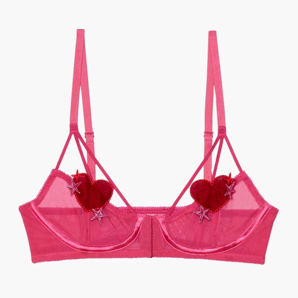 Search For Savage X Fenty Hearts Half Cup Bralette 💕
